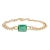 Art Deco 18k Gold Natural 2.82ct Zambian Emerald & 1.91ct Diamond Chic Bracelet For Sale