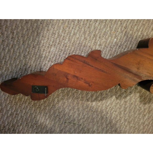 Vintage Solid Wood Pineapple Carved Piedemont Wall Plaque Room Decor For Sale - Image 10 of 11