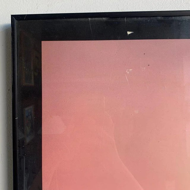 W30 D1 H25.25 this vintage 1980s poster is framed and presents well but it does have signs of wear throughout the poster....