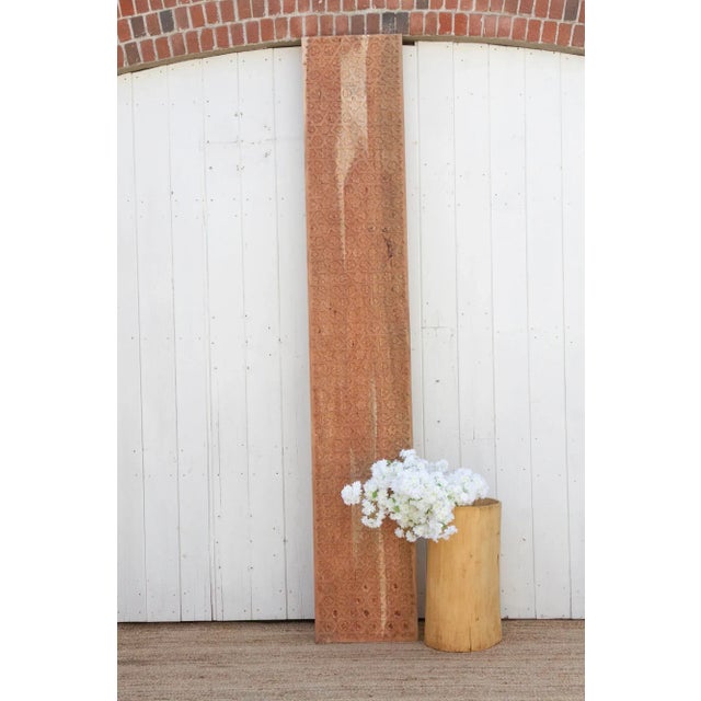 This 9 feet long reclaimed wood carving features a combination of geometric symbols and lustrous floral design. Inspired...
