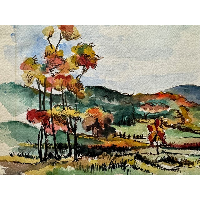 Original watercolor on paper by Henry Emil Salloch, also known as Heinz Emil Salloch, the German-born American artist and...