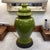 Late 20th Century Chartreuse Ginger Jar Lamp With Linen Drum Shade For Sale - Image 4 of 7