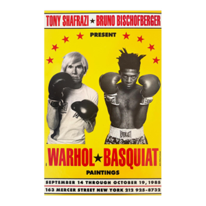 1980s Warhol and Basquiat Original Print Exhibition Poster