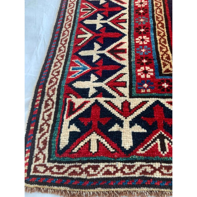 Antique Shahnazari Shirvan Caucasian Rug 3'9" X 6'4" Circa 1870 For Sale - Image 13 of 14