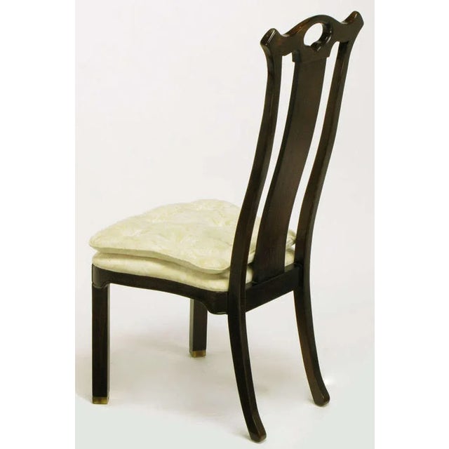 Hickory Chair Furniture Company Six Teak Chinoiserie Dining Chairs by Hickory Furniture For Sale - Image 4 of 9