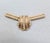 1950s Vintage 1950s Signed Napier Goldtone Faux-Pearl Shell Brooch For Sale - Image 5 of 6