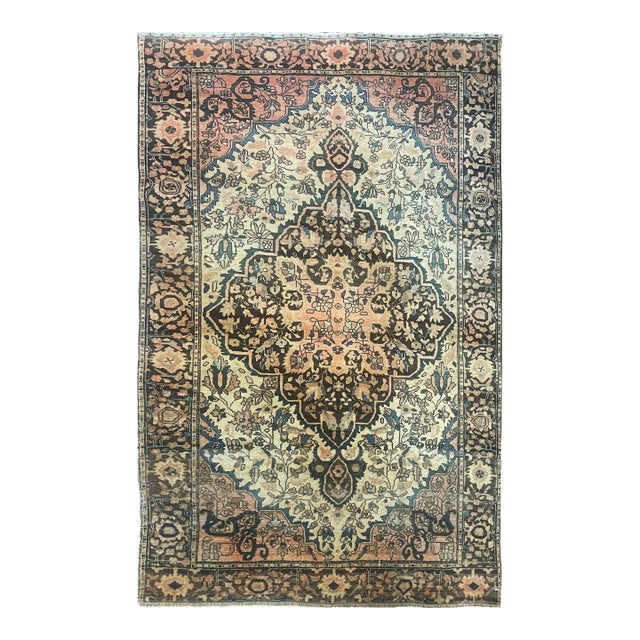 Antique Persian Feraghan Sarouk Rug, 3'5" X 4'5" For Sale