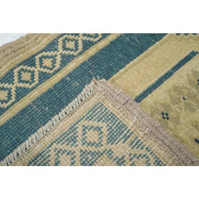 Green Turkish Rug 2'1'' X 3'5'' For Sale - Image 8 of 9