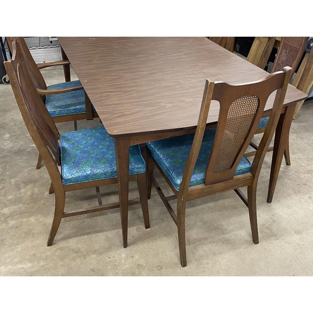 1970s Dining Table Set With 6 Chairs - Southern Square Collection For Sale - Image 4 of 6