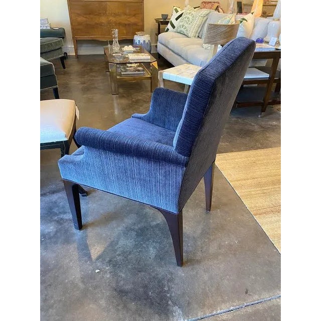 Century Furniture Trevor Armchair in Blue Velvet For Sale In Little Rock - Image 6 of 10