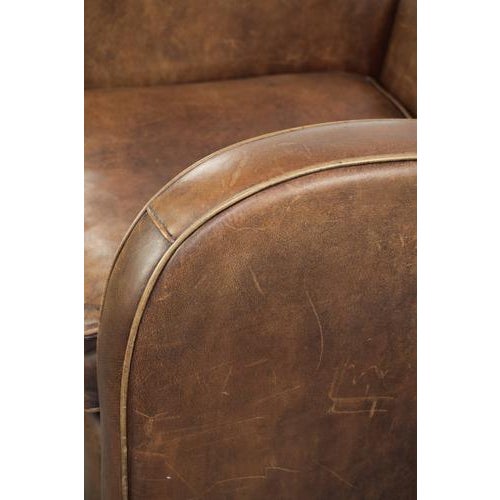 Vintage Sheepskin Armchair in Light Cognac For Sale - Image 12 of 13