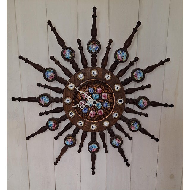 1970s Vintage German Wall Clock from Junghans, 1970s For Sale - Image 5 of 5