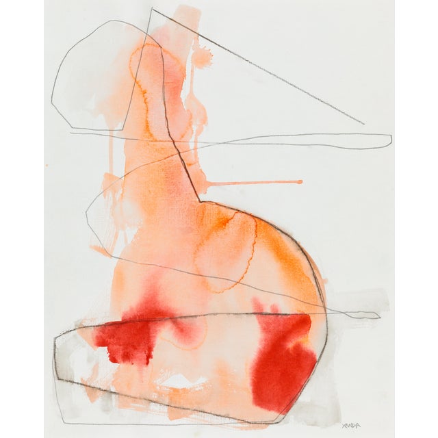 Xanda McCagg Contemporary Abstract Watercolor and Pencil on Paper "Reach Note 3" by Xanda McCagg For Sale - Image 4 of 4
