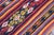 Black 1970s Rustic Striped Black Small Rug For Sale - Image 8 of 12
