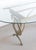 Metal Spectacular Iron Swan Table With Oval Glass Top For Sale - Image 7 of 10