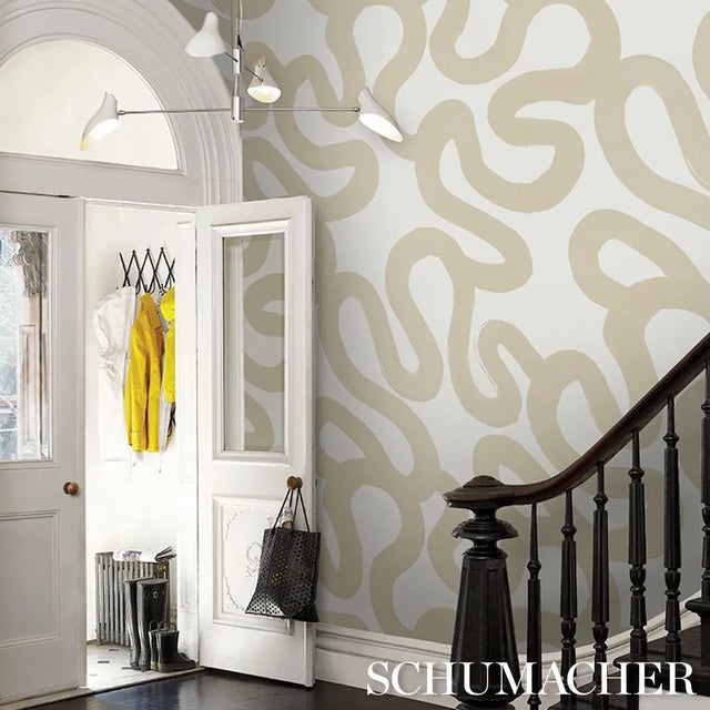 Not Yet Made - Made To Order Schumacher X Hadiya Williams Trace Wallpaper In Sand For Sale - Image 5 of 7