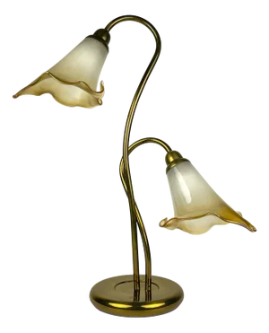 Vintage Murano Table Lamp Lilies, Italy, 1970s