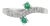 Carat&Her Modernist Natural Emerald & Diamond Toi Et Moi Swirl Ring, Size 8 For Sale