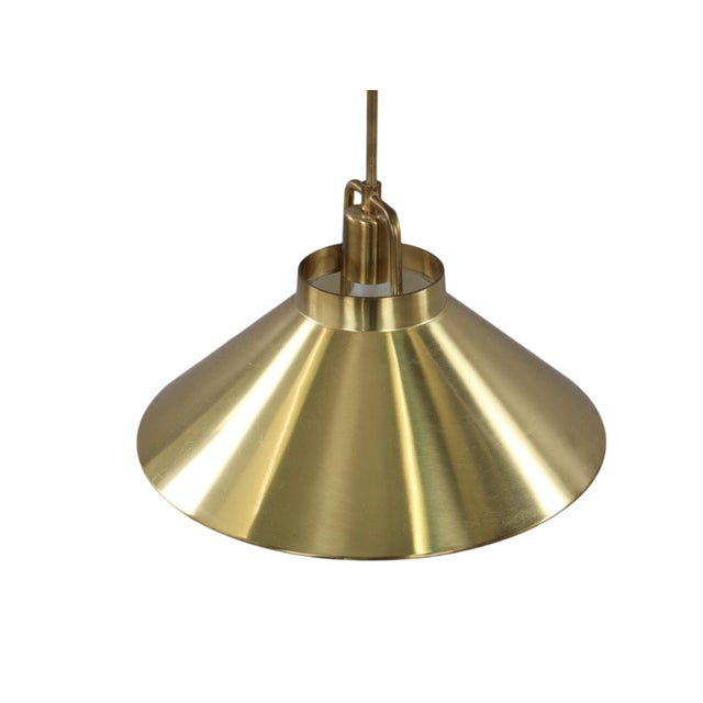 This timeless danish brass pendant lamp was designed by fritz schlegel for lyfa in the 1960s. Model p295, dubbed the...