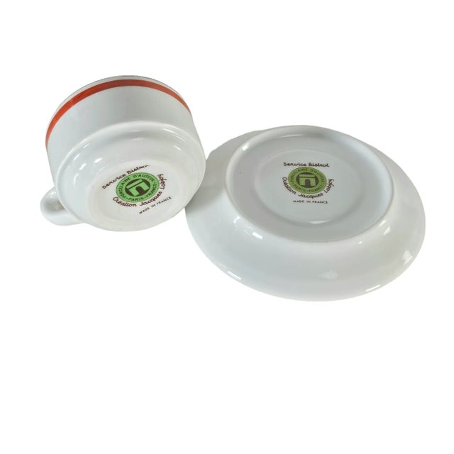 Porcelain d'Auteuil Bistrot Jacques Lobjoy Mocha Cup and Saucer 3" For Sale - Image 9 of 10