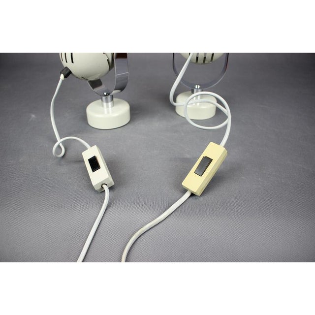 Cream Mid-Century Wall Lamps by Stanislav Indra, Former Czechoslovakia, 1970s, Set of 2 For Sale - Image 8 of 12