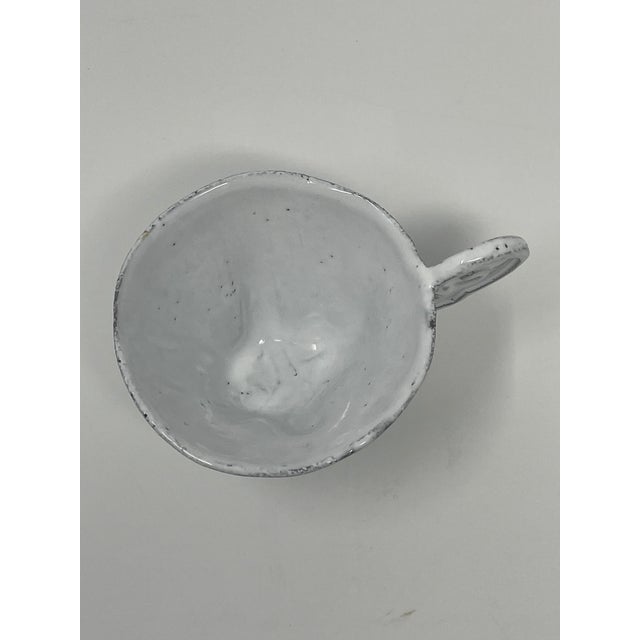 2000 - 2009 Signed Astier De Villatte “Régence” Tea Cup & Saucer – Artisan Made in Paris For Sale - Image 5 of 12