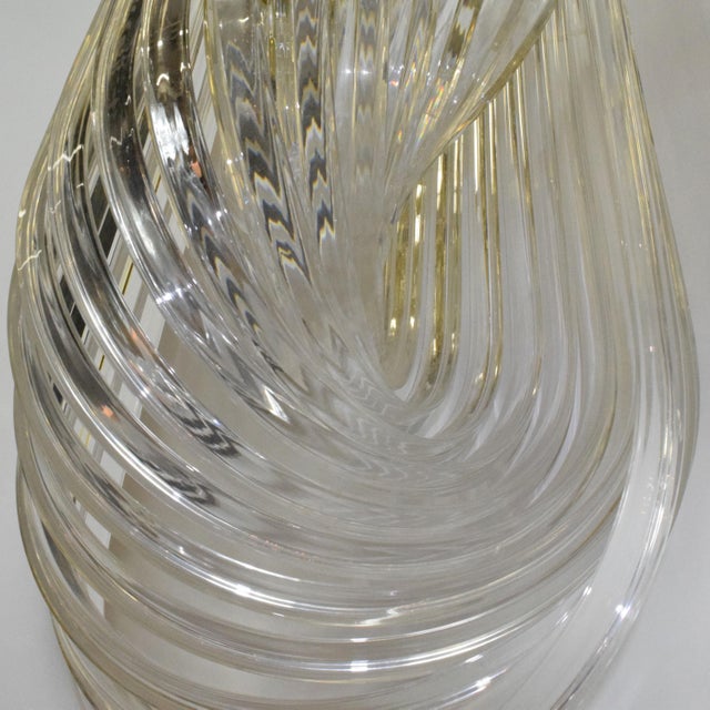 1960s Mid-Century Modern Lucite Loop Chandelier For Sale - Image 10 of 10