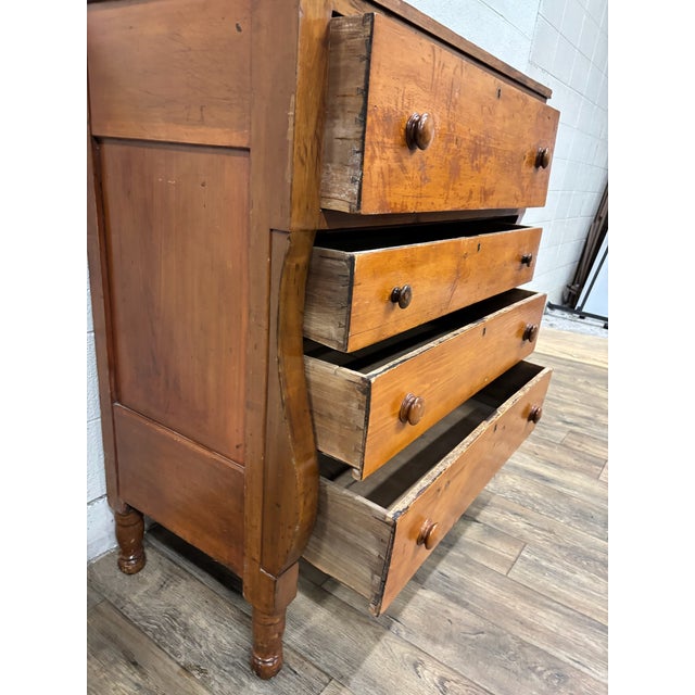 Wood Antique 19th Century American Empire Chest For Sale - Image 7 of 12