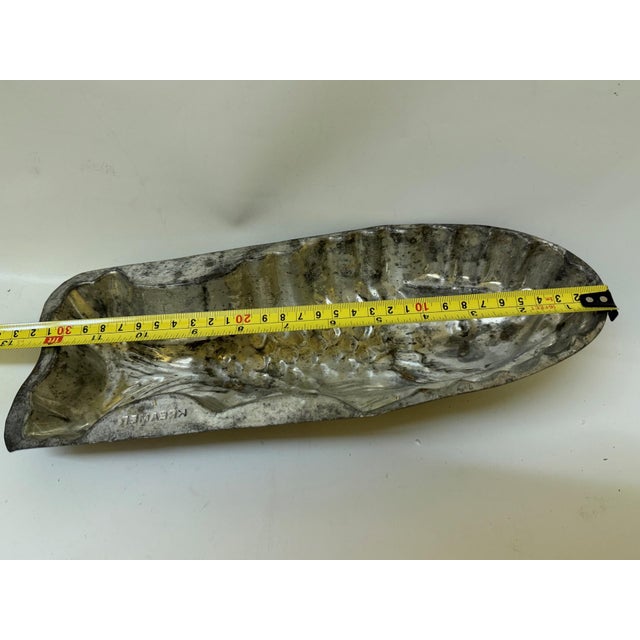 Antique Kreamer Tin Fish Mold – 12" Early 20th Century Americana Kitchen Decor For Sale - Image 11 of 11