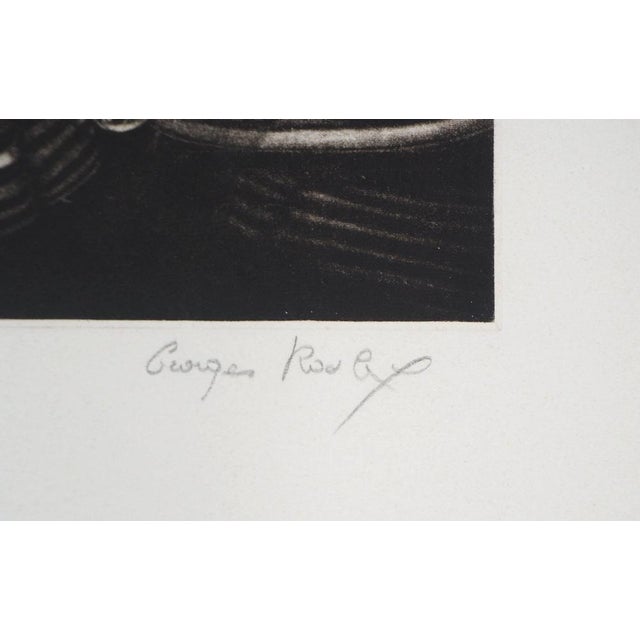 Georges Rouly, The Guardian of the Sun, Original Etching For Sale - Image 9 of 10