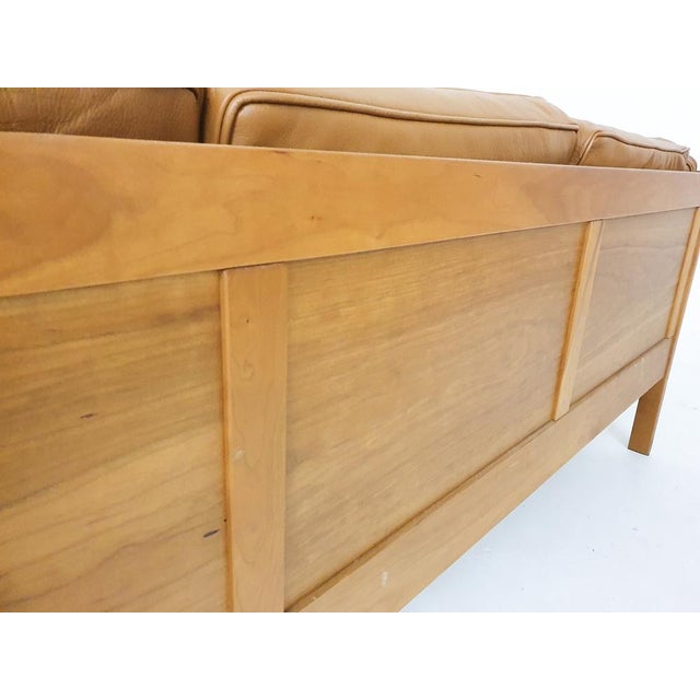 Cognac Leather 2343 Sofa by Børge Mogensen for Fredericia, Denmark, 1960s For Sale - Image 15 of 17