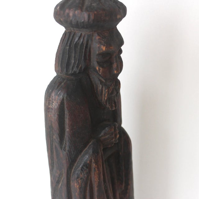 Width: 3 1/8 inches Height: 13 1/2 inches Depth: 2 3/4 inches Stunning sculpture. He is a large enough size to be noticed,...