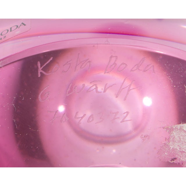 Kosta Boda Pink “Sound” Vase by Goran Warff For Sale In Indianapolis - Image 6 of 8