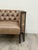Pair of Modern Tufted Leather Club Chairs For Sale - Image 4 of 11