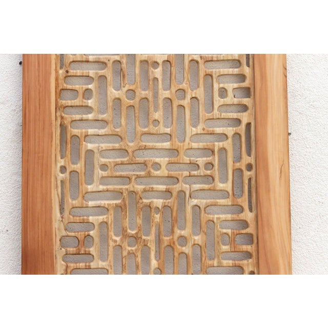 Bleached Reclaimed Wood Lattice Portal Door For Sale - Image 4 of 7