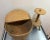 Rustic Longaberger Hinge-Top Sewing Basket on Stand For Sale - Image 3 of 5