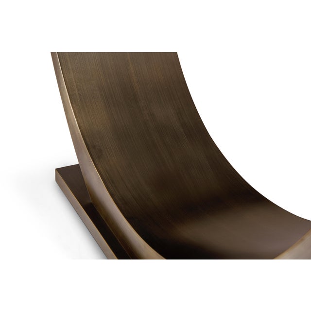 Modern Greg Sheres Style Bronze Console Table For Sale - Image 4 of 5