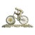 Antique Brass Cyclist Bicycle Clock British United Clock Co Victorian Working For Sale