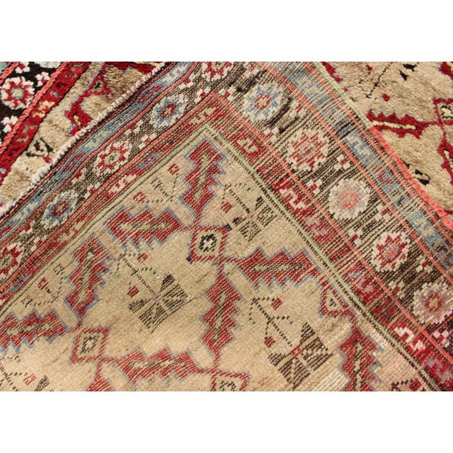 1930's Turkish Oushak Rug With All-Over Lattice Design and Geometric Border For Sale In Atlanta - Image 6 of 7