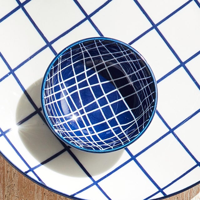 Blue Stria Weaves Dip Bowls, Set Of 6 For Sale - Image 8 of 8