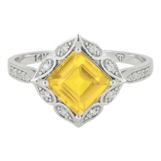 Citrine 14k Gold Ring, Size 5 For Sale