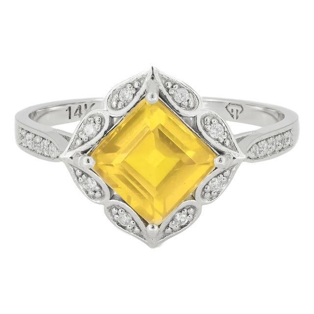 Citrine 14k Gold Ring, Size 5 For Sale