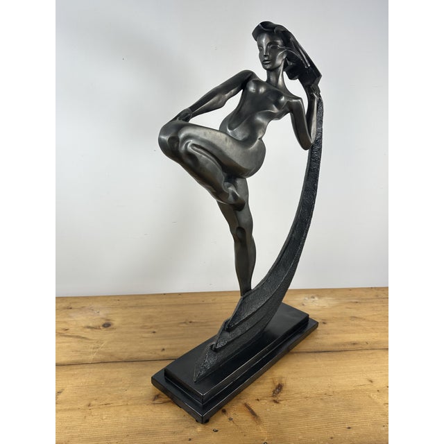 The Dancer with Drapery Figure by Alexsander Danel, 1990 For Sale - Image 12 of 14