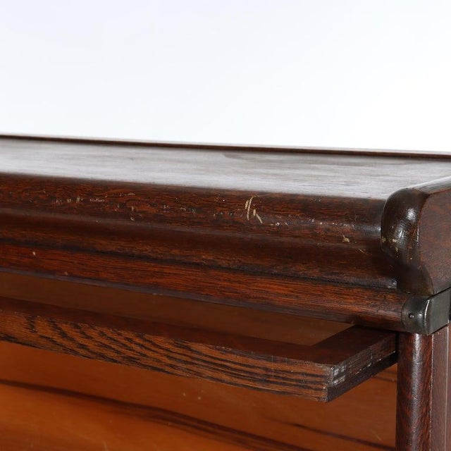 Antique Arts & Crafts Oak 3 Stack Barrister Bookcase C1920 Measures - 53 1/4" x 34 1/4" x 13" Sections - 12" x 31" x 9" A...