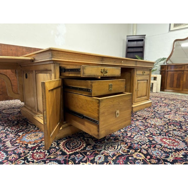 English Desk Set with Conference Table, Set of 4 For Sale - Image 13 of 18