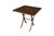 This vintage square folding card table blends elaborate Regency-style aesthetics with a highly functional, compact design...