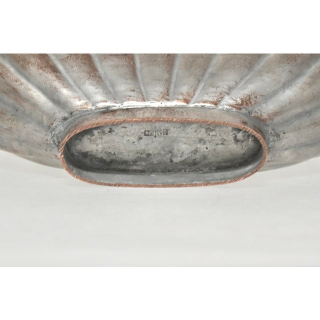 Antique Chinese Hand Forged Silvered Copper Cache Pots/Vases, Pair For Sale - Image 4 of 4