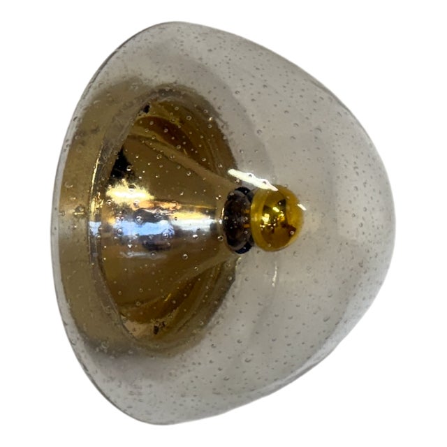 Bubble Glass Gold Ceiling or Wall Lamp from Hoffmeister, 1970s For Sale