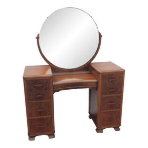 1920s Art Deco Vanity Makeup Table With Bakelite Handles 6580