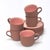 Mid-Century Modern 1980s Stunning Peach & Terracotta Gloss & Matte Dinner Set - Place Settings for 6 / 32 Pieces For Sale - Image 3 of 13